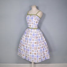 Load image into Gallery viewer, 50s SUN DRESS AND BOLERO JACKET IN NOVELTY FOLK ART PRINT - XS