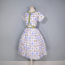 Load image into Gallery viewer, 50s SUN DRESS AND BOLERO JACKET IN NOVELTY FOLK ART PRINT - XS