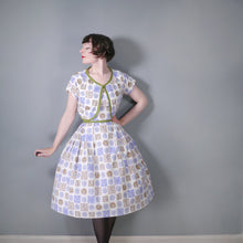 Load image into Gallery viewer, 50s SUN DRESS AND BOLERO JACKET IN NOVELTY FOLK ART PRINT - XS