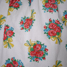 Load image into Gallery viewer, 50s 60s &quot;SKIRTWELL&quot; ROSE BUNCHES WITH BOWS PRINT FLORAL FULL SKIRT - 27&quot;