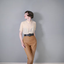 Load image into Gallery viewer, DELICATE YELLOW SILK 40s CUT OUT BLOUSE - M