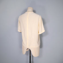 Load image into Gallery viewer, DELICATE YELLOW SILK 40s CUT OUT BLOUSE - M