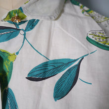 Load image into Gallery viewer, 50s NOVELTY LIME PRINT SUMMER COTTON SHIRT BLOUSE - XS-S