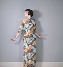 Load image into Gallery viewer, 60s SHIMMERING BUTTERFLY MAXI PAKE MUU STYLE MAXI DRESS - M