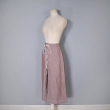 Load image into Gallery viewer, 70s NAUTICAL JAEGER SKIRT WITH ROPE LACE UP SLIT FRONT - 25&quot;