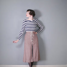 Load image into Gallery viewer, 70s NAUTICAL JAEGER SKIRT WITH ROPE LACE UP SLIT FRONT - 25&quot;