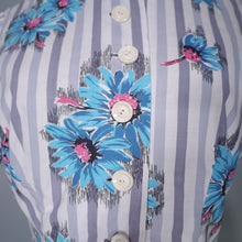 Load image into Gallery viewer, CROPPED 50s FLORAL BOLERO SHIRT JACKET WITH PETER PAN COLLAR - S