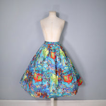 Load image into Gallery viewer, HANDMADE 50s VAN GOGH CAFE TERRACE NOVELTY PRINT FULL SKIRT - 29&quot;