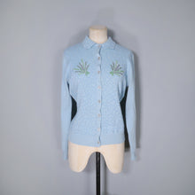 Load image into Gallery viewer, 60s &quot;BALMORAL&quot; HEATHER EMBROIDERED AND SOUTACHE WOOL CARDIGAN - M