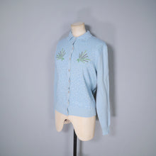 Load image into Gallery viewer, 60s &quot;BALMORAL&quot; HEATHER EMBROIDERED AND SOUTACHE WOOL CARDIGAN - M