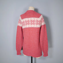 Load image into Gallery viewer, 80s DUSKY PINK PURE SCOTTISH WOOL CARDIGAN - M