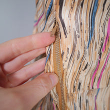 Load image into Gallery viewer, 40s LESLIE FAY PATTERNED SILKY FIT AND FLARE SLEEVED SHIRT DRESS - S