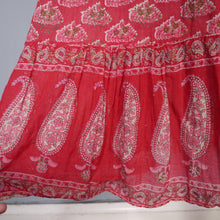 Load image into Gallery viewer, 70s RASPBERRY RED LIGHT GAUZE INDIAN COTTON TUNIC DRESS - S