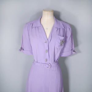 40s 50s PAUL SARGENT LILAC WITH ORNATE CUFF LINK BUTTONS AND BROOCH - L