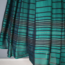 Load image into Gallery viewer, 50s 60s GREEN BLACK AND GOLD STRIPE FULL SKIRTED PARTY DRESS - S