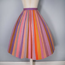 Load image into Gallery viewer, 60s &quot;MISS PAT&quot; COLOURFUL STRIPE PLEAT FULL SKIRT - 26&quot;