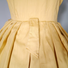 Load image into Gallery viewer, 60s ST MICHAEL YELLOW COTTON FULL SKIRTED DAY DRESS - S