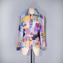 Load image into Gallery viewer, 70s HANDMADE PATCHWORK SHIRT JACKET WITH BELT - S