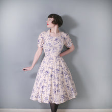 Load image into Gallery viewer, 40s HANDMADE NOVELTY DRESS IN HORSE RIDER PRINT - S