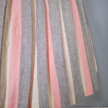 Load image into Gallery viewer, 50s 60s GREY PINK AND CREAM REVERSIBLE PLEATED FULL SKIRT - 25&quot;