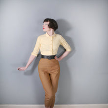 Load image into Gallery viewer, 50s CROPPED PALE YELLOW CORDUROY BOLERO DRESS JACKET - XS-S