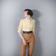 Load image into Gallery viewer, 50s CROPPED PALE YELLOW CORDUROY BOLERO DRESS JACKET - XS-S