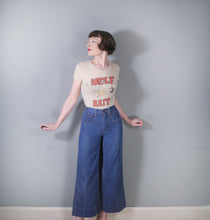 Load image into Gallery viewer, 70s &quot;SPICE&quot; WIDE LEG HIGH WAST JEANS WITH PATCH POCKETS - XS