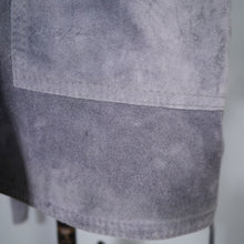 Load image into Gallery viewer, 70s GREY FLEECE LINED SUEDE COAT JACKET WITH SHEEPSKIN COLLAR - M