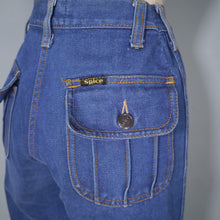 Load image into Gallery viewer, 70s &quot;SPICE&quot; WIDE LEG HIGH WAST JEANS WITH PATCH POCKETS - XS