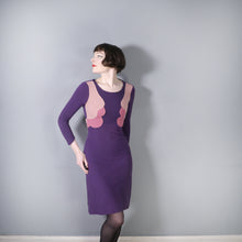 Load image into Gallery viewer, 60s PURPLE COLOURBLOCK STIRLING COOPER DECO DRESS - XS