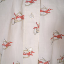 Load image into Gallery viewer, 70s BRUTUS DOG AND HORN PRINT DAGGER COLLAR SHIRT - XS-S