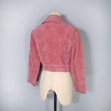 Load image into Gallery viewer, 60s DUSKY PINK CROPPED SUEDE LEATHER JACKET - S