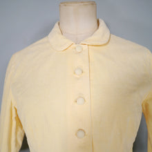 Load image into Gallery viewer, 50s CROPPED PALE YELLOW CORDUROY BOLERO DRESS JACKET - XS-S