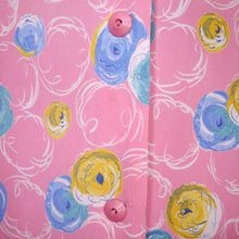 Load image into Gallery viewer, 40s PINK CREPE BUTTON THROUGH MAXI HOUSE DRESS - XS