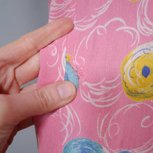 Load image into Gallery viewer, 40s PINK CREPE BUTTON THROUGH MAXI HOUSE DRESS - XS