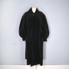 Load image into Gallery viewer, 40s 50s SHUBETTE BLACK FINE VELVETY CORD BALLOON SLEEVE COAT - M