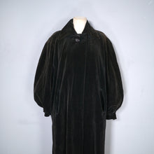 Load image into Gallery viewer, 40s 50s SHUBETTE BLACK FINE VELVETY CORD BALLOON SLEEVE COAT - M