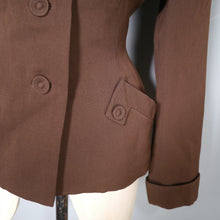 Load image into Gallery viewer, 40s CHESTNUT BROWN &quot;CALIFORNIA TRAVELER&quot; FITTED SUIT JACKET - M