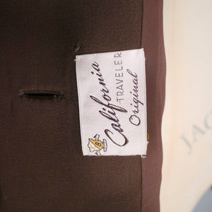 40s CHESTNUT BROWN "CALIFORNIA TRAVELER" FITTED SUIT JACKET - M