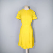 Load image into Gallery viewer, 60s SLEEK BRIGHT YELLOW MOD SHIFT DRESS - M