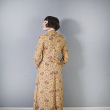 Load image into Gallery viewer, 60s 70s LONG SLIM FITTING FLORAL TAPESTRY BROCADE MAXI COAT - XS