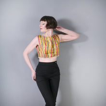 Load image into Gallery viewer, 50s 60s &quot;TREND&quot; BEACHWEAR STRIPED CROP TOP WITH POMPOM FRINGE - S-M