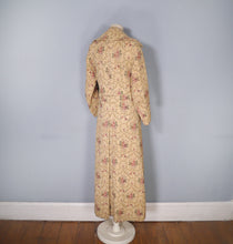 Load image into Gallery viewer, 60s 70s LONG SLIM FITTING FLORAL TAPESTRY BROCADE MAXI COAT - XS
