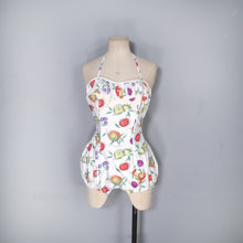 Load image into Gallery viewer, SLIX 50s NOVELTY FRUIT AND VEG PRINT COTTON ROMPER SWIMSUIT - S