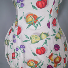 Load image into Gallery viewer, SLIX 50s NOVELTY FRUIT AND VEG PRINT COTTON ROMPER SWIMSUIT - S