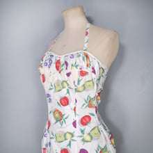 Load image into Gallery viewer, SLIX 50s NOVELTY FRUIT AND VEG PRINT COTTON ROMPER SWIMSUIT - S