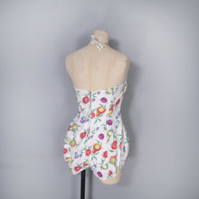 Load image into Gallery viewer, SLIX 50s NOVELTY FRUIT AND VEG PRINT COTTON ROMPER SWIMSUIT - S