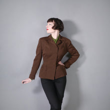 Load image into Gallery viewer, 40s CHESTNUT BROWN &quot;CALIFORNIA TRAVELER&quot; FITTED SUIT JACKET - M