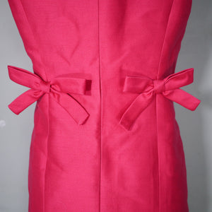 60s JEAN PATOU SHOCKING PINK SHIFT DRESS AND COAT SET - M