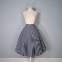 Load image into Gallery viewer, 60s GREY WOOL WORSTED BLEND FULL PLEATED SKIRT - 27-27.5&quot;